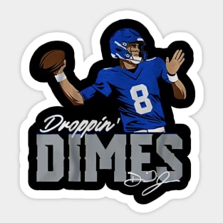 daniel jones dropping dimes Sticker